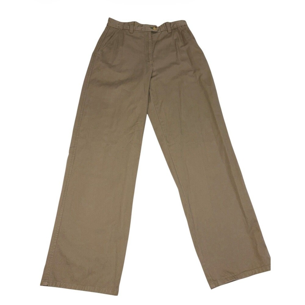 Y2K Tommy Hilfiger Womens Chino Pants 6 Regular High Rise Straight Khaki 28x31